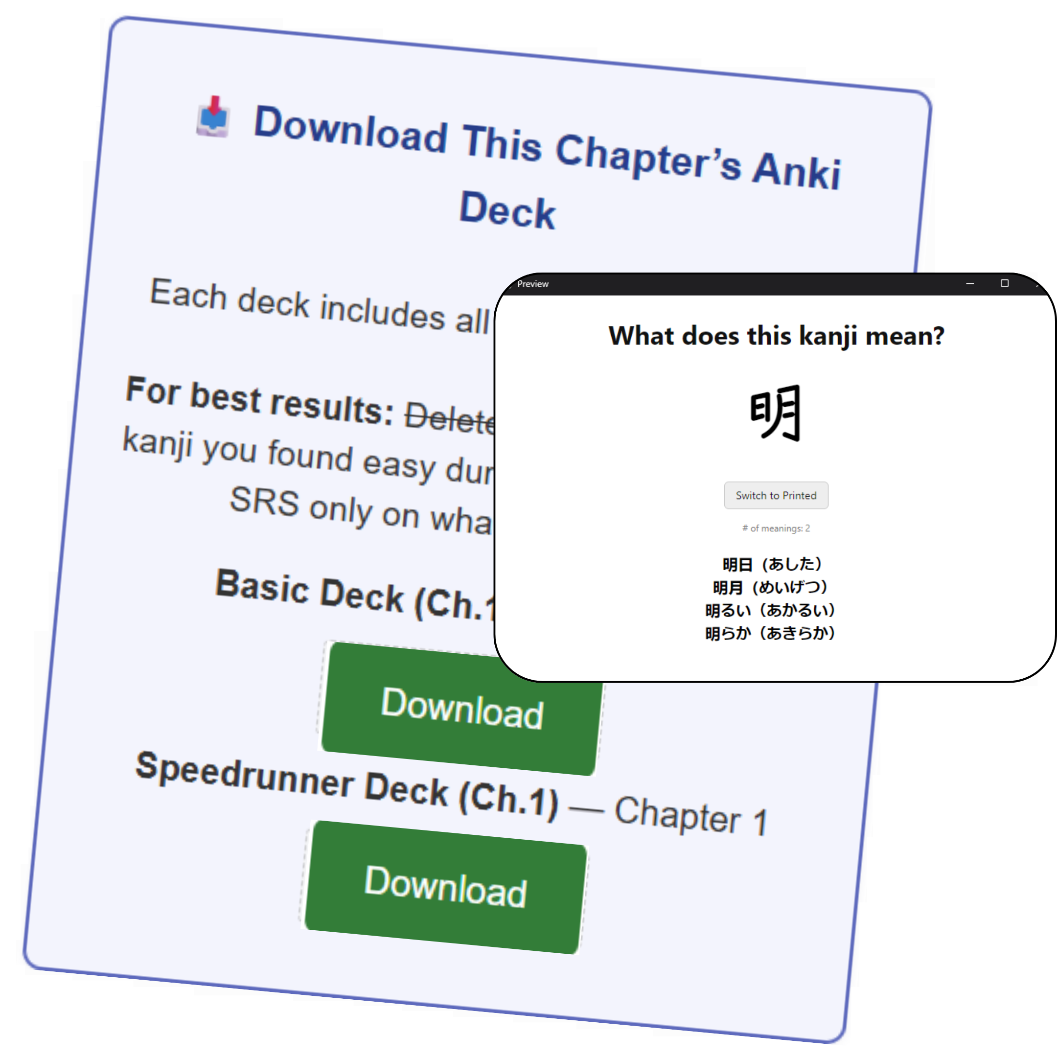 Preview of Anki Deck Download